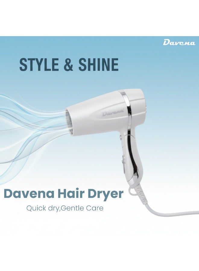 DAVENA Hair Dryer 1600W Lightweight Fast Drying - Image 3